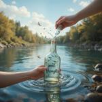 День отправки рекой бутылки с хорошими мыслями