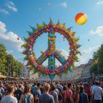 День мира в Аугсбурге в Германии